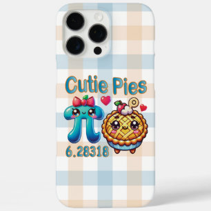 Funda iPhone 16 Pro Max Símbolo divertido "Cutie Pies" Cute Pi y Pie Pun