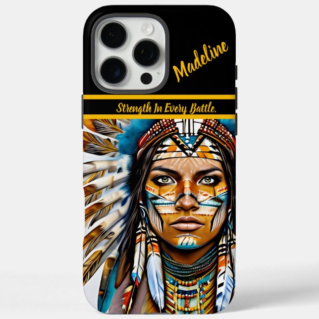 Funda iPhone 16 Pro Max Símbolos nativos cautivadores: arte cultural (Reverso)