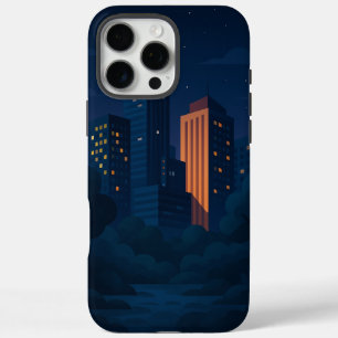 Funda iPhone 16 Pro Max Skyline de la ciudad nocturna