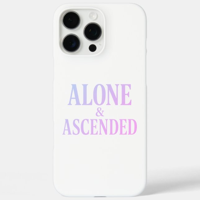 Funda iPhone 16 Pro Max Solo y ascendido - El arte de la soledad elevada (Reverso )