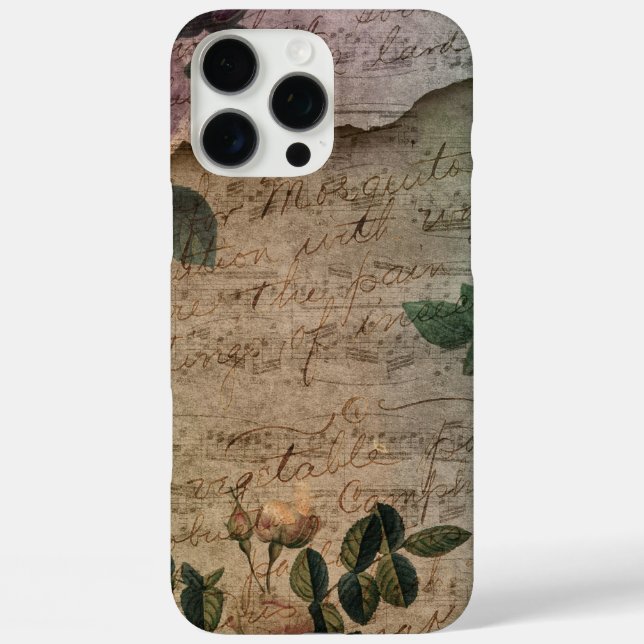 Funda iPhone 16 Pro Max Steampunk Torn Rosa | Efemera con problemas de cos (Reverso )