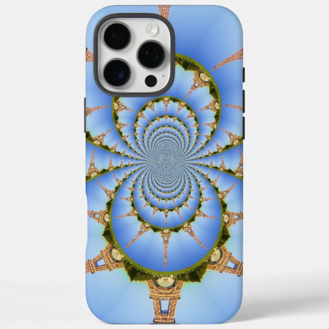 Funda iPhone 16 Pro Max Sueño parisino | Torre Eiffel Calidoscopio Cielo A (Reverso)