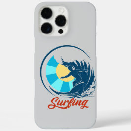 Funda iPhone 16 Pro Max Surfista En Azul