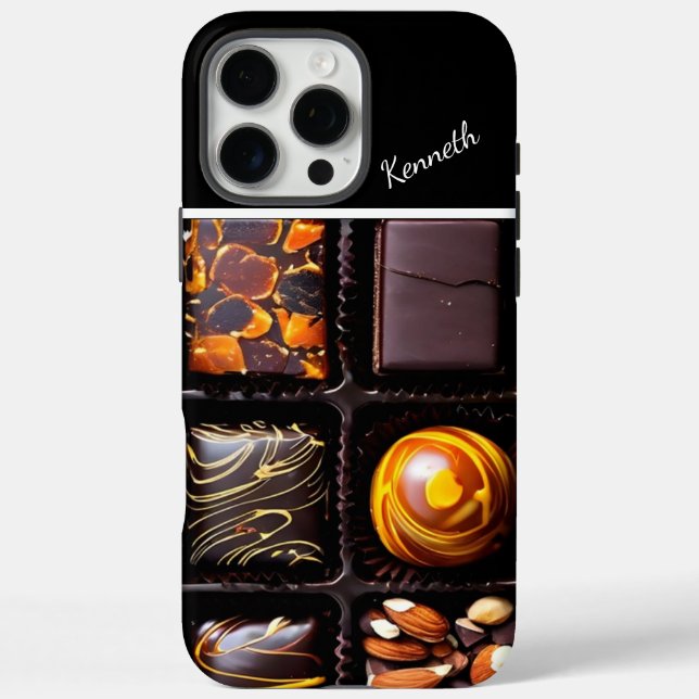 Funda iPhone 16 Pro Max Surtido de chocolate Gourmet (Reverso)