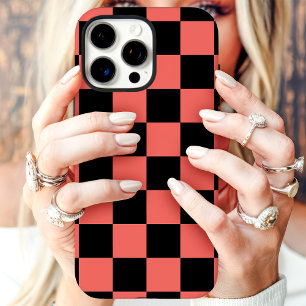 Funda iPhone 16 Pro Max Tablero de Coral y Negro