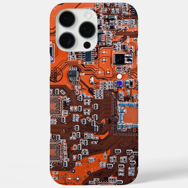 Funda iPhone 16 Pro Max Tarjeta de circuito del Naranja PCB del conjunto d (Reverso )