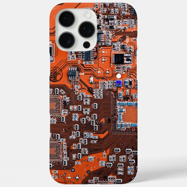 Funda iPhone 16 Pro Max Tarjeta de circuito del Naranja PCB del conjunto d (Reverso )