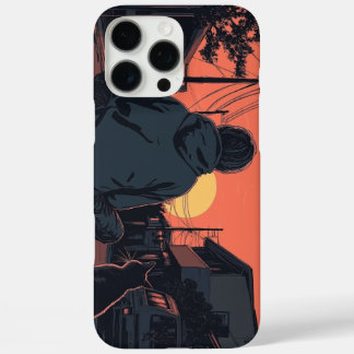 Funda iPhone 16 Pro Max Teenager sitting on his skateboard and next to his