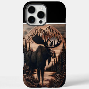 Funda iPhone 16 Pro Max Tejido de alce de madera
