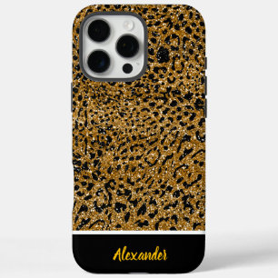Funda iPhone 16 Pro Max Tejido de estampado de leopardo