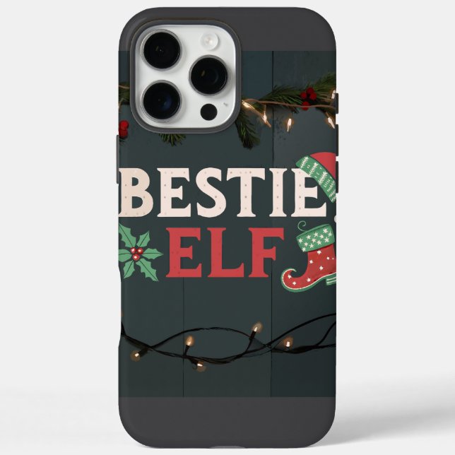 Funda iPhone 16 Pro Max Tema de los Navidades del ELF de BESTIE (Reverso)