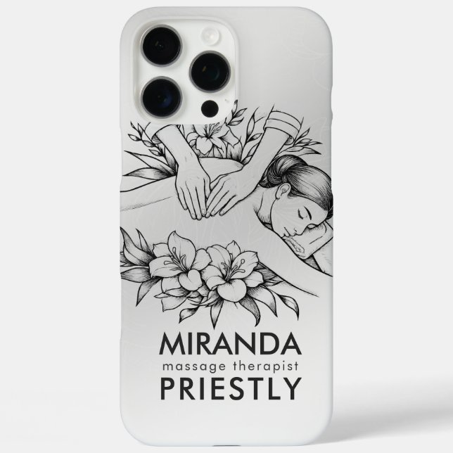 Funda iPhone 16 Pro Max Terapia Masajista Manos Curadoras Energía Spa Well (Reverso )