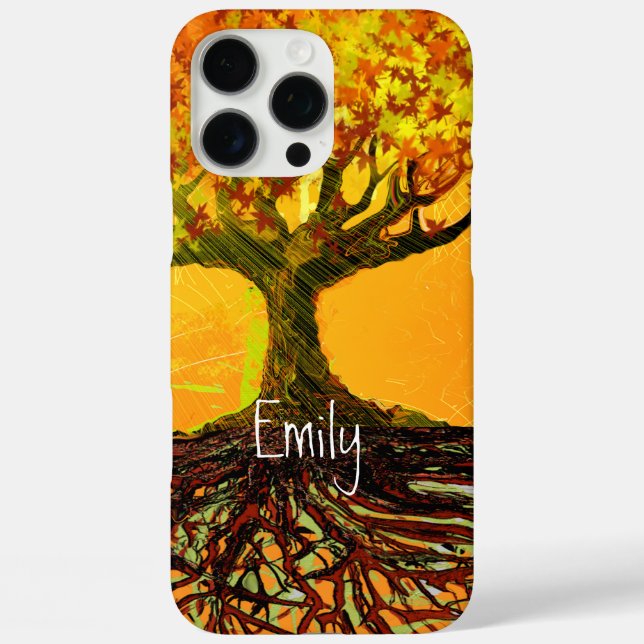 Funda iPhone 16 Pro Max Terracotta Italiana Sunset Roots Tree Orangerie (Reverso )