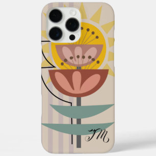 Funda iPhone 16 Pro Max Texto moderno de flor y personalizado