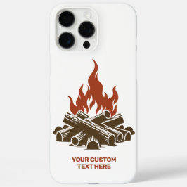 Funda iPhone 16 Pro Max Texto personalizado de camping