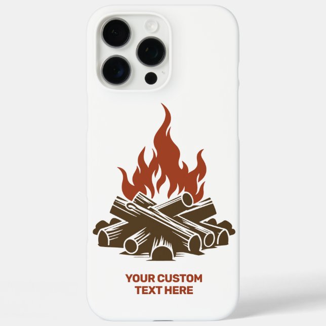 Funda iPhone 16 Pro Max Texto personalizado de camping (Reverso )