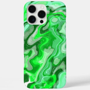 Funda iPhone 16 Pro Max Textura de mármol verde esmeralda pintura líquida 