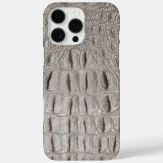 Funda iPhone 16 Pro Max Textura moderna de cuero crocante de taupe