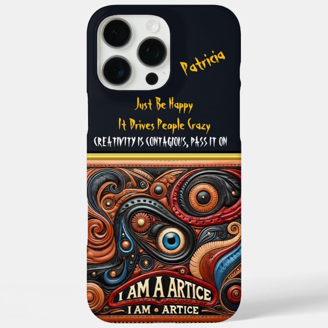 Funda iPhone 16 Pro Max Texturas en movimiento y arte visual (Reverso )