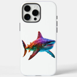 Funda iPhone 16 Pro Max Tiburón del espectro neón