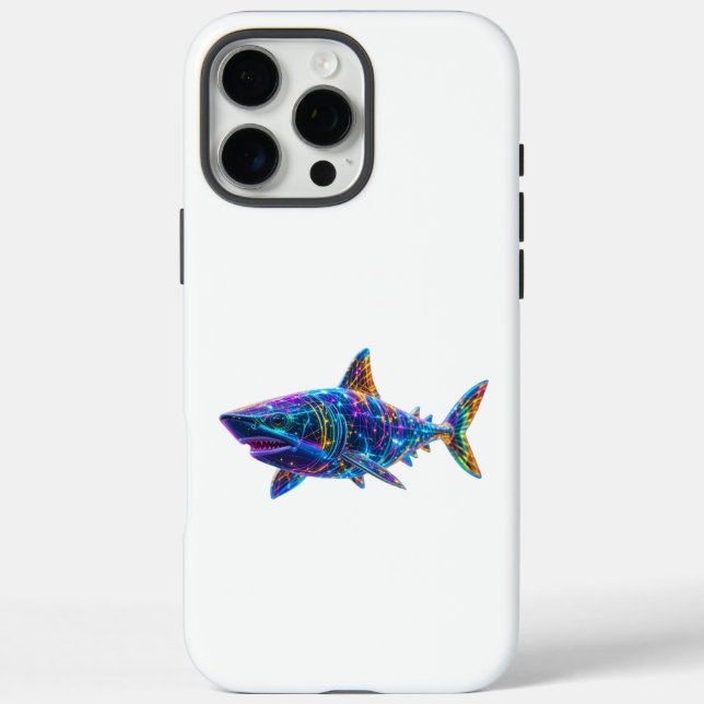 Funda iPhone 16 Pro Max Tiburón - Un arte brillante (Reverso)