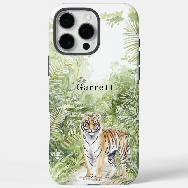 Funda iPhone 16 Pro Max Tigre de la selva (Reverso)