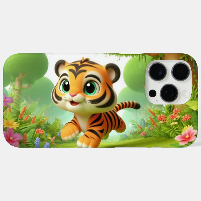 Funda iPhone 16 Pro Max Tigre lindo (Reverso  (Horizontal) )