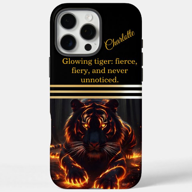 Funda iPhone 16 Pro Max Tigre merodeando en las sombras (Reverso)