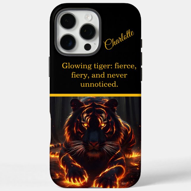 Funda iPhone 16 Pro Max Tigre merodeando en las sombras (Reverso)