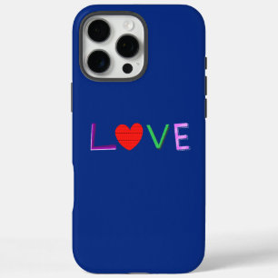 Funda iPhone 16 Pro Max Tipografía de amor colorida
