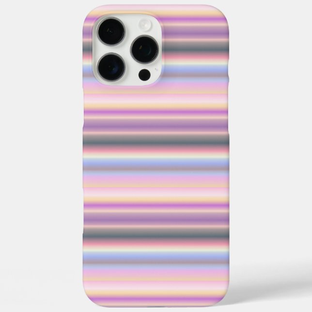 Funda iPhone 16 Pro Max Tiras de arcoiris Pastel - Patrón (Reverso )