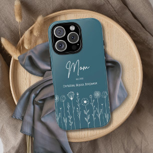 Funda iPhone 16 Pro Max Título personalizado Nana Floral Simple