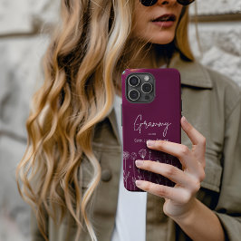 Funda iPhone 16 Pro Max Título personalizado Nana Floral Simple