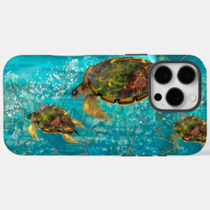 Funda iPhone 16 Pro Max Tortugas Deslizándose_Mar de Cristal