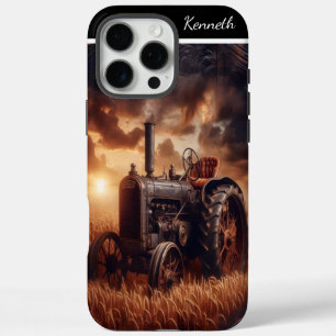 Funda iPhone 16 Pro Max Tractor De Vintage En Hora Dorada