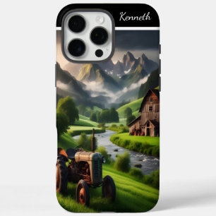 Funda iPhone 16 Pro Max Tractor en el Valle de la Montaña