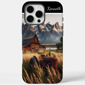 Funda iPhone 16 Pro Max Tractor Rústico Bajo Picos Nevados
