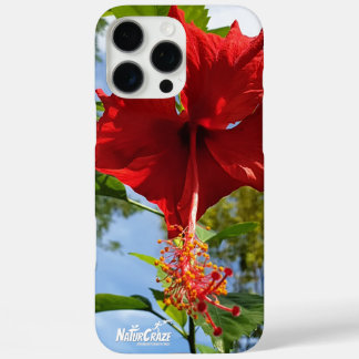 Funda iPhone 16 Pro Max Traje para iPhone de Flor de Hibiscus Rojo / iPad