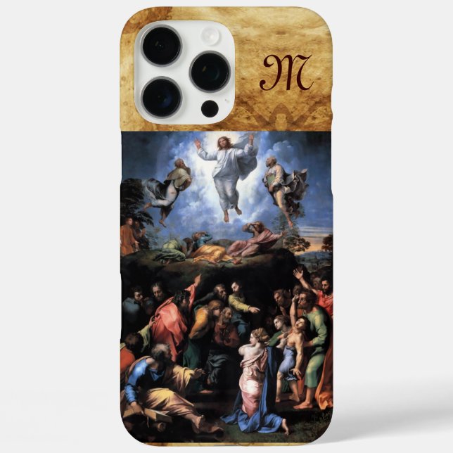 Funda iPhone 16 Pro Max TRANSFIGURACIÓN DEL monograma JESUS (Reverso )