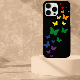 Funda iPhone 16 Pro Max Trayecto de mariposa arcoiris LGBTQ