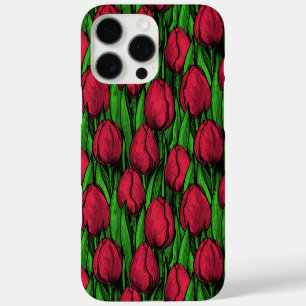 Funda iPhone 16 Pro Max Tulipanes rojos