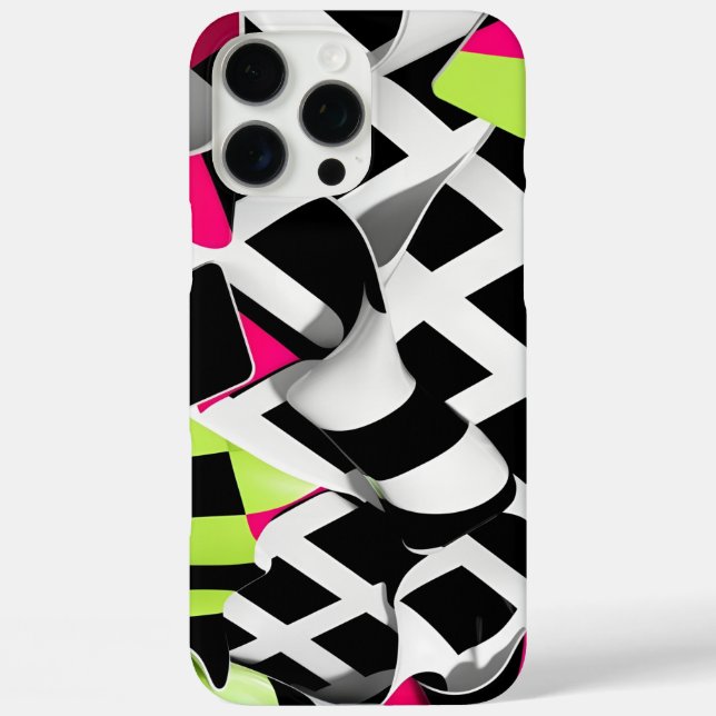 Funda iPhone 16 Pro Max Twisted Checkerboard Bold Graphic (Reverso )