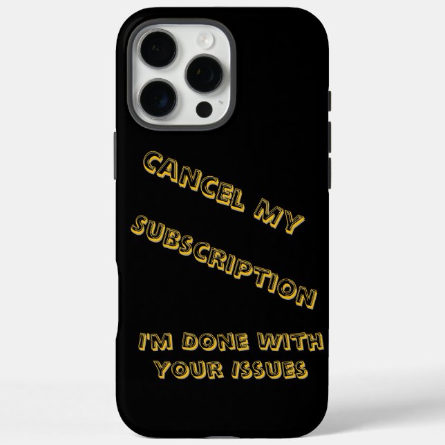 Funda iPhone 16 Pro Max Un giro humorístico en las suscripciones con un (Reverso)