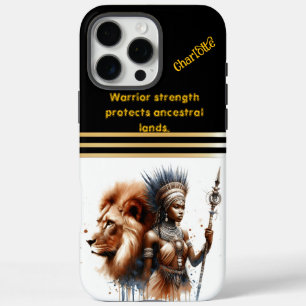 Funda iPhone 16 Pro Max Un guerrero feroz se mantiene fuerte al lado de un