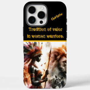Funda iPhone 16 Pro Max Un guerrero valiente se mantiene firme entre besti