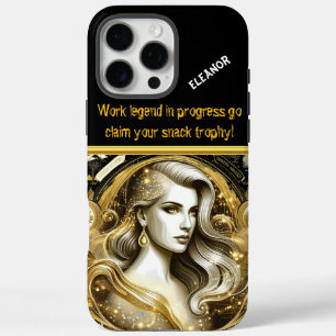 Funda iPhone 16 Pro Max Una representación dorada de un científico de dato