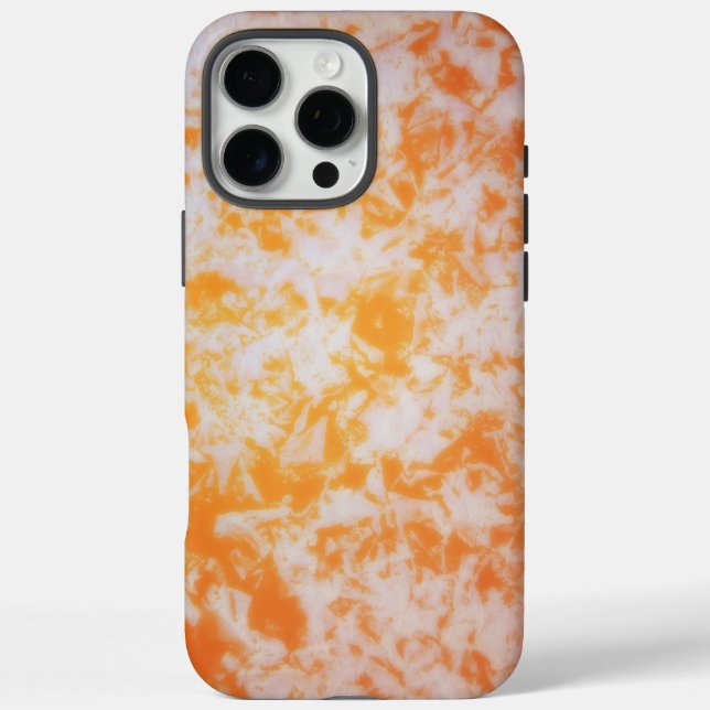 Funda iPhone 16 Pro Max Una textura grunge naranja | (Reverso)