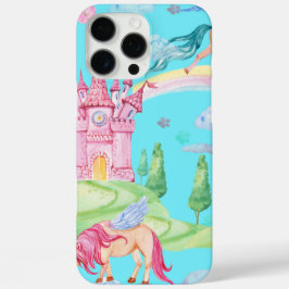 Funda iPhone 16 Pro Max Unicornio y Castillo