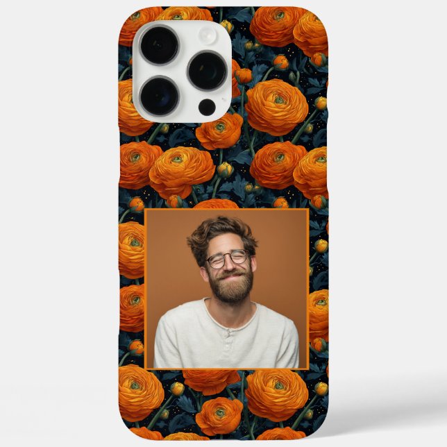 Funda iPhone 16 Pro Max Unique Newlywed Gift Ranunculus Flower Photo  (Reverso )