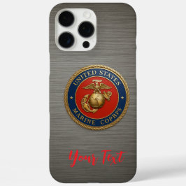Funda iPhone 16 Pro Max USMC EGA Estilo Metalizado cepillado